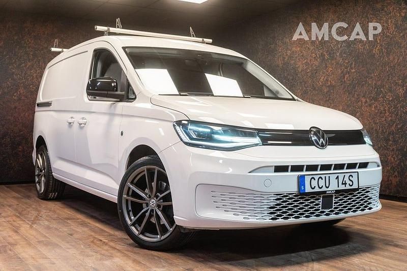 Vit Begagnad 2021 VW Caddy Maxi Minibuss | 299 500 kr - Bild 1/4