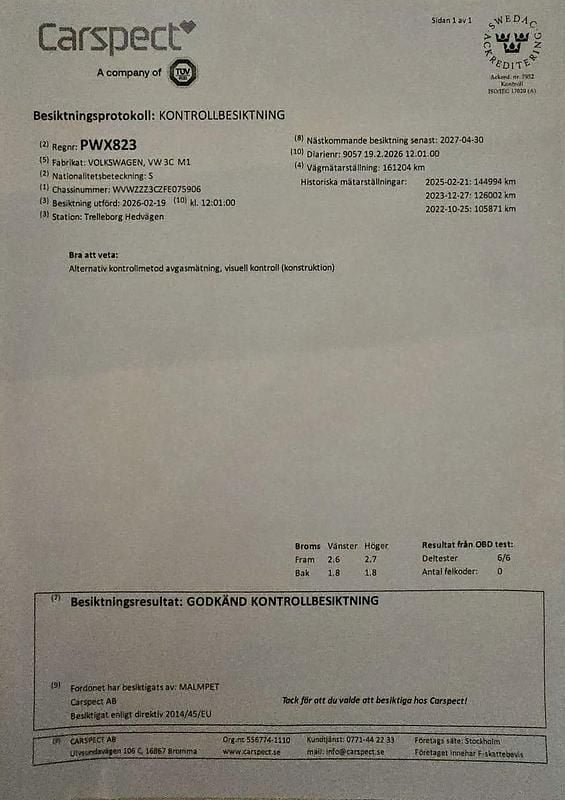 Begagnad VW Passat 140 HK (102 kW) 2015 Kombi