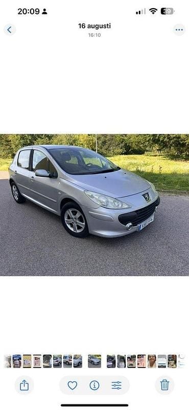 Grå Begagnad 2006 Peugeot 307 Halvkombi | 16 000 kr (Marknadspris) - Bild 1/4