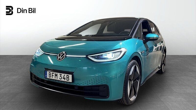 Grön (makena turquois metallic) Begagnad 2020 VW ID.3 Pro Halvkombi | 259 900 kr (Lite dyr) - Bild 1/4