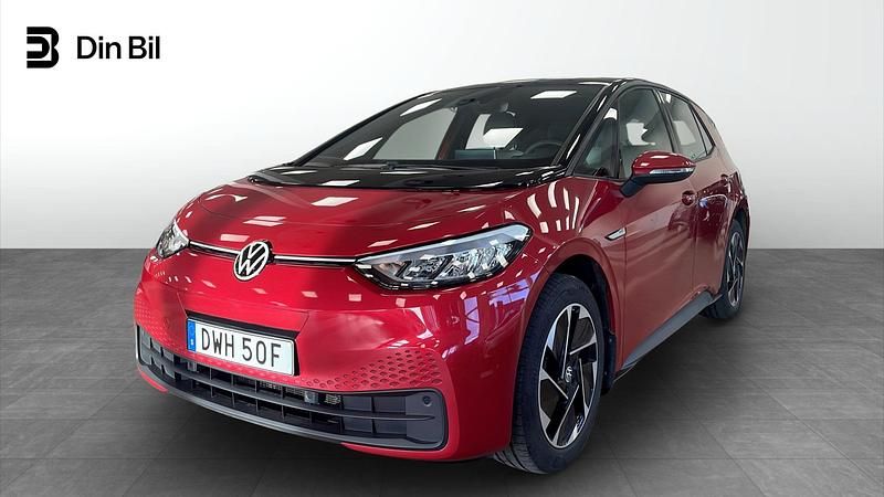Begagnad VW ID.3 Pro Performance 150 kW (204 HK) 2022 Mörkröd Halvkombi