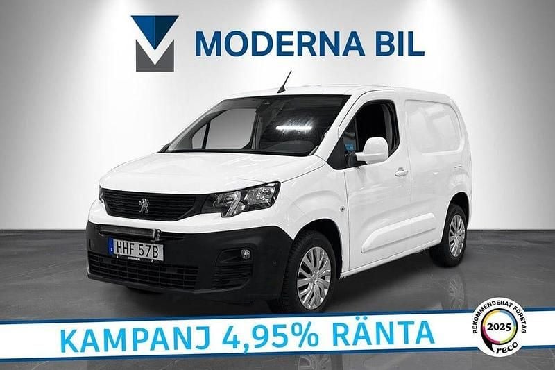 Vit Begagnad 2019 Peugeot Partner Van | 129 900 kr (Superpris) - Bild 1/4
