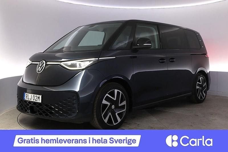Mörkblå (blå) Begagnad 2023 VW ID. Buzz Pro Minibuss | 490 900 kr (Superpris) - Bild 1/4