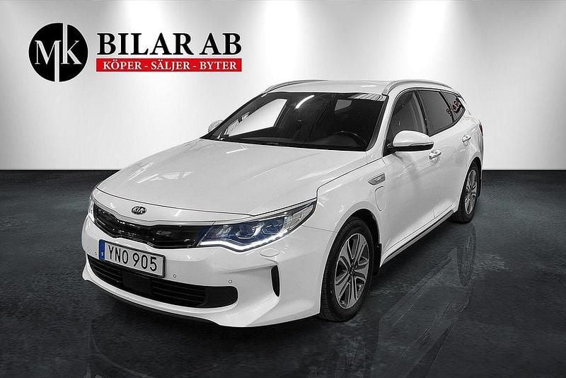 Vit Begagnad 2018 Kia Optima Hybrid Sport Sedan | 184 900 kr (Bra pris) - Bild 1/4