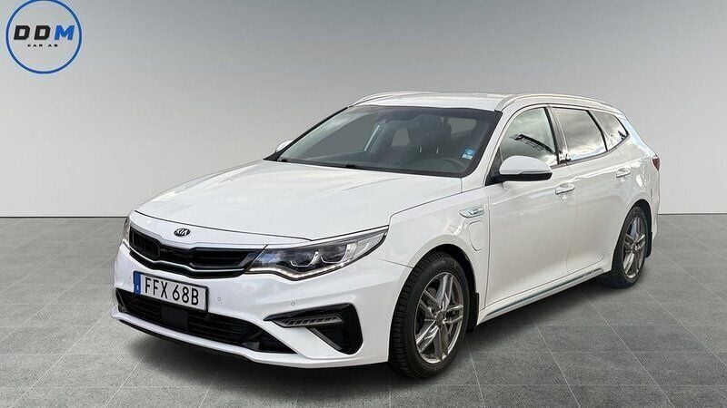 Vit Begagnad 2019 Kia Optima Hybrid Advance Sedan | 149 900 kr (Bra pris) - Bild 1/4