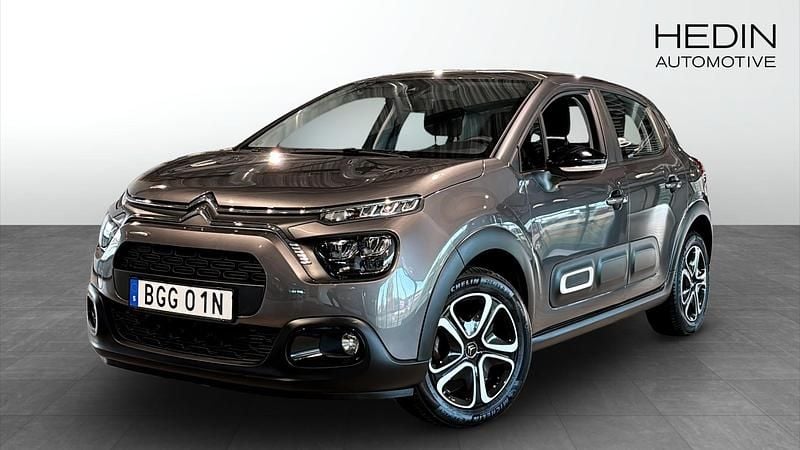 Mörkgrå (grey) Begagnad 2022 Citroën C3 Feel Halvkombi | 129 900 kr (Marknadspris) - Bild 1/4