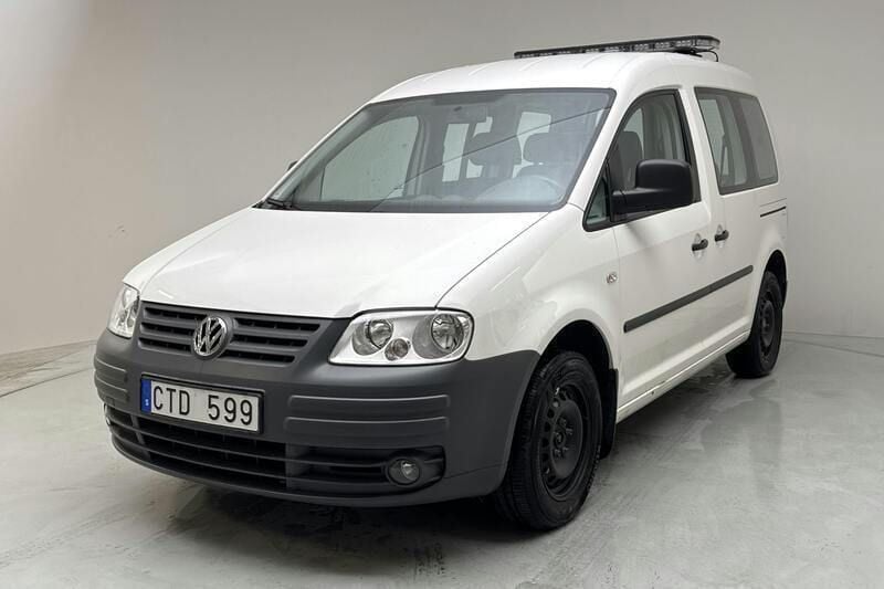 Vit Begagnad 2010 VW Caddy Life Minibuss | 50 000 kr (Bra pris) - Bild 1/4