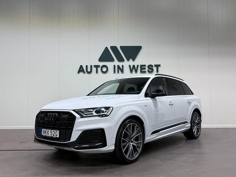 Vit Begagnad 2020 Audi Q7 S-Line SUV | 509 900 kr (Bra pris) - Bild 1/4