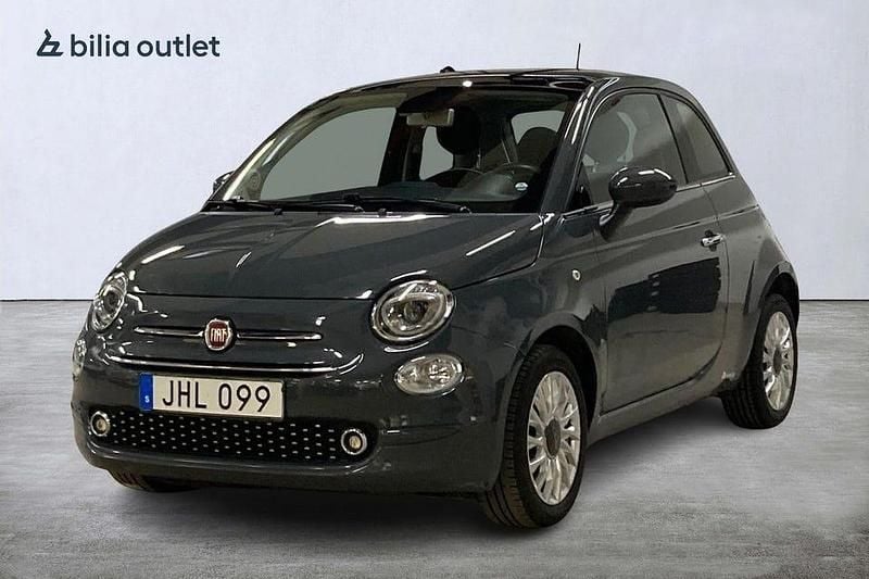 Grå Begagnad 2018 Fiat 500 Lounge Halvkombi | 84 900 kr (Marknadspris) - Bild 1/4