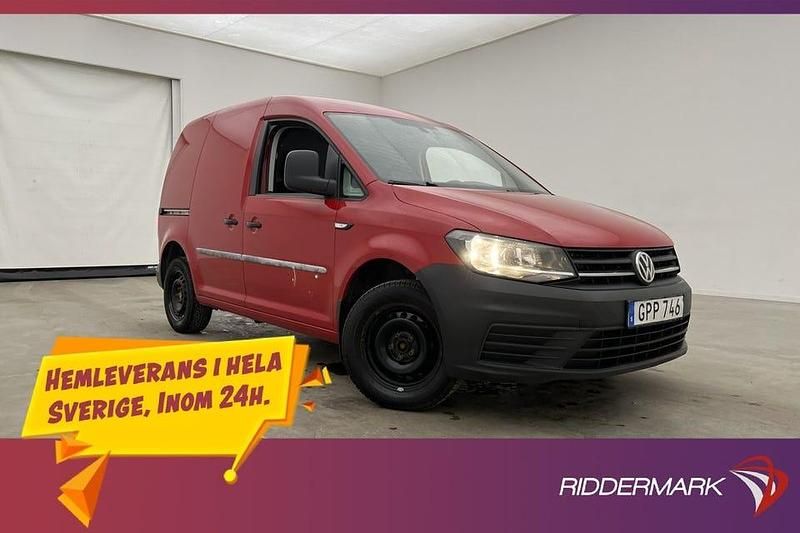 Röd Begagnad 2018 VW Caddy Minibuss | 129 800 kr (Marknadspris) - Bild 1/3