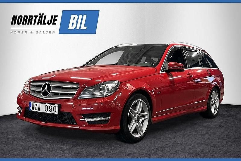 Ljusröd (röd) Begagnad 2011 Mercedes C180 AMG Kombi | 99 900 kr (Marknadspris) - Bild 1/4