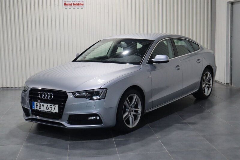 Silver Begagnad 2015 Audi A5 Sportback Sport Halvkombi | 164 900 kr (Marknadspris) - Bild 1/4