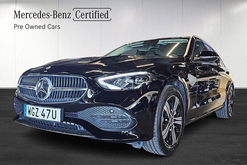 Svart Begagnad 2024 Mercedes C300e Progressive Kombi | 459 900 kr (Superpris) - Bild 1/4
