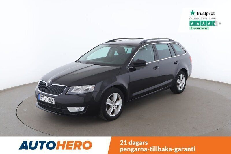 Svart Begagnad 2016 Skoda Octavia Ambition Kombi | 129 000 kr (Marknadspris) - Bild 1/4