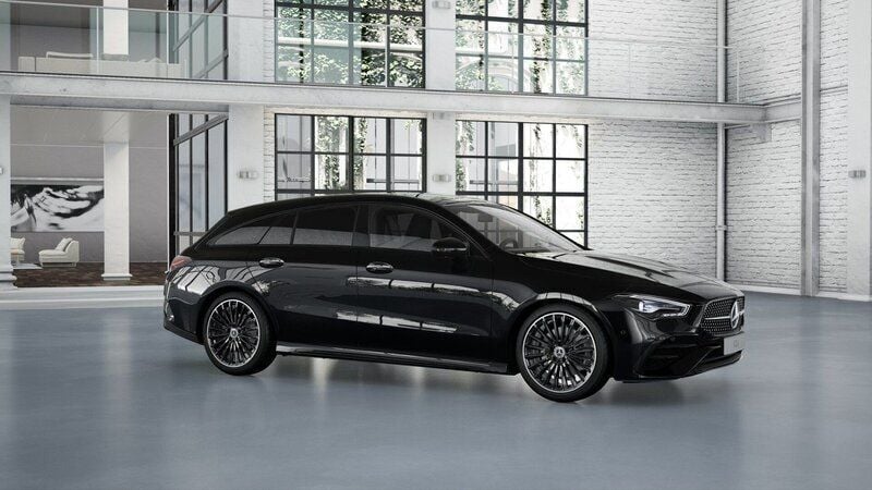 Svart Ny 2024 Mercedes CLA200 Shooting Brake AMG Line Premium Kombi | 452 400 kr (Marknadspris) - Bild 1/4