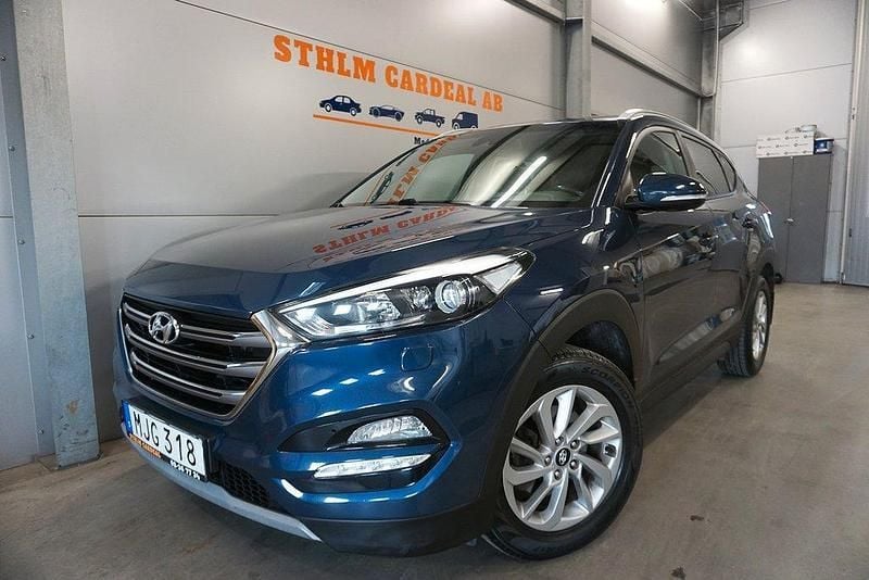 Blå Begagnad 2016 Hyundai Tucson Comfort SUV | 124 900 kr (Marknadspris) - Bild 1/4