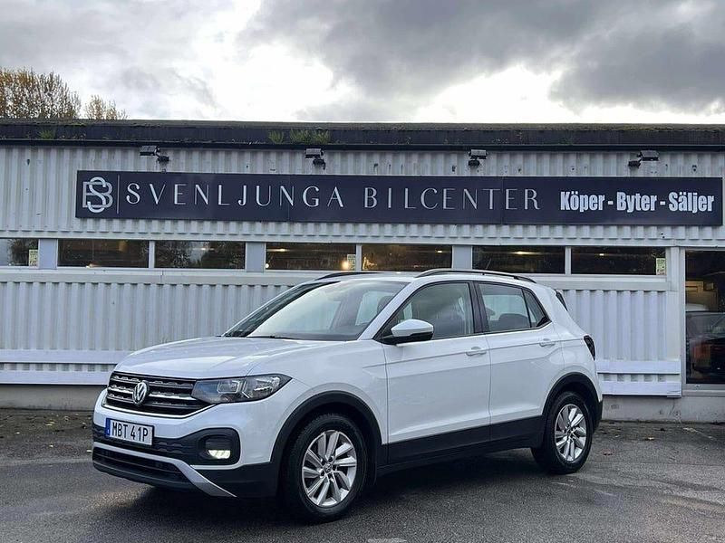 Vit Begagnad 2019 VW T-Cross SUV | 129 900 kr (Marknadspris) - Bild 1/4