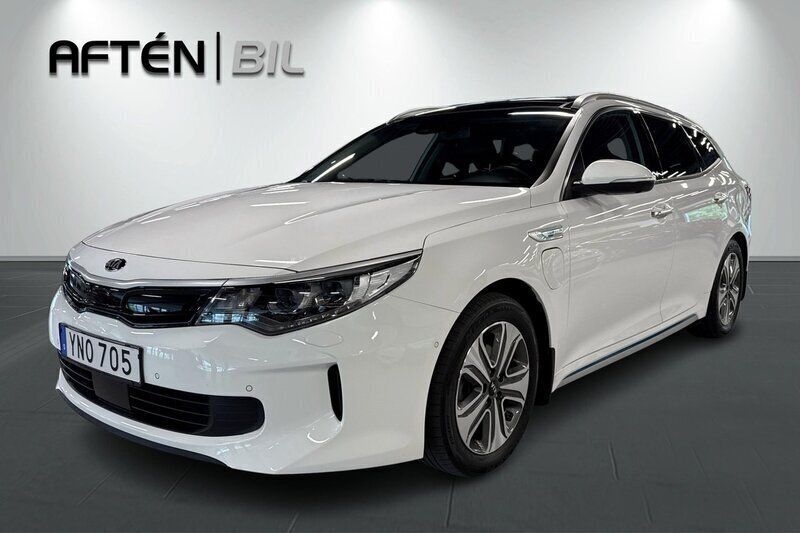 Vit Begagnad 2018 Kia Optima Hybrid 2 Sedan | 179 800 kr (Bra pris) - Bild 1/3