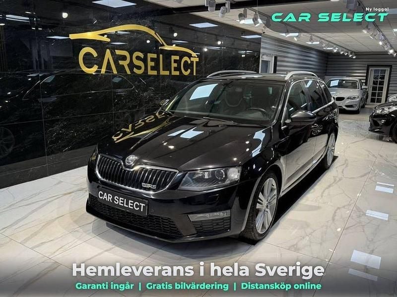 Svart Begagnad 2014 Skoda Octavia RS Kombi | 79 900 kr (Marknadspris) - Bild 1/4
