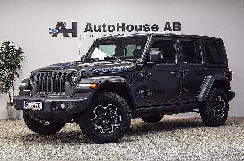 Grå Begagnad 2021 Jeep Wrangler Unlimited Rubicon SUV | 629 000 kr - Bild 1/4