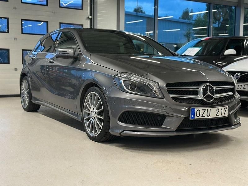 Mörkgrå Begagnad 2013 Mercedes A250 AMG line Halvkombi | 179 900 kr (Dyr) - Bild 1/4