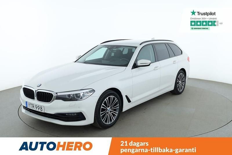 Vit Begagnad 2018 BMW 530 Sport Line Kombi | 257 000 kr (Bra pris) - Bild 1/4