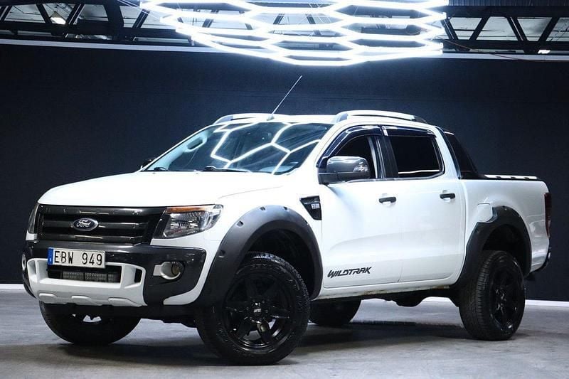Vit Begagnad 2014 Ford Ranger Wildtrack Pickup | 129 900 kr (Bra pris) - Bild 1/4
