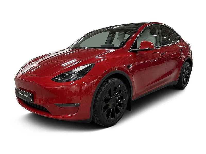 Röd Begagnad 2021 Tesla Model Y Long Range AWD SUV | 369 700 kr (Lite dyr) - Bild 1/4