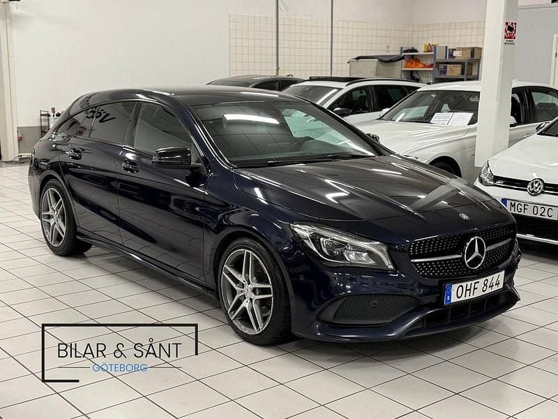 Mörkblå Begagnad 2016 Mercedes CLA220 Shooting Brake AMG Kombi | 164 900 kr (Marknadspris) - Bild 1/4
