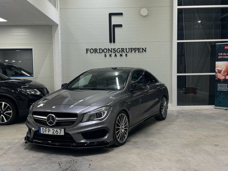 Begagnad Mercedes CLA45 AMG AMG 361 HK (265 kW) 2014 Mörkgrå (grå) Sportkupé