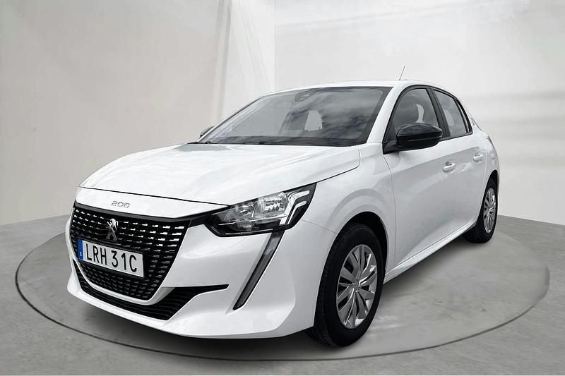 Vit Begagnad 2022 Peugeot 208 Active Halvkombi | 139 800 kr (Bra pris) - Bild 1/4