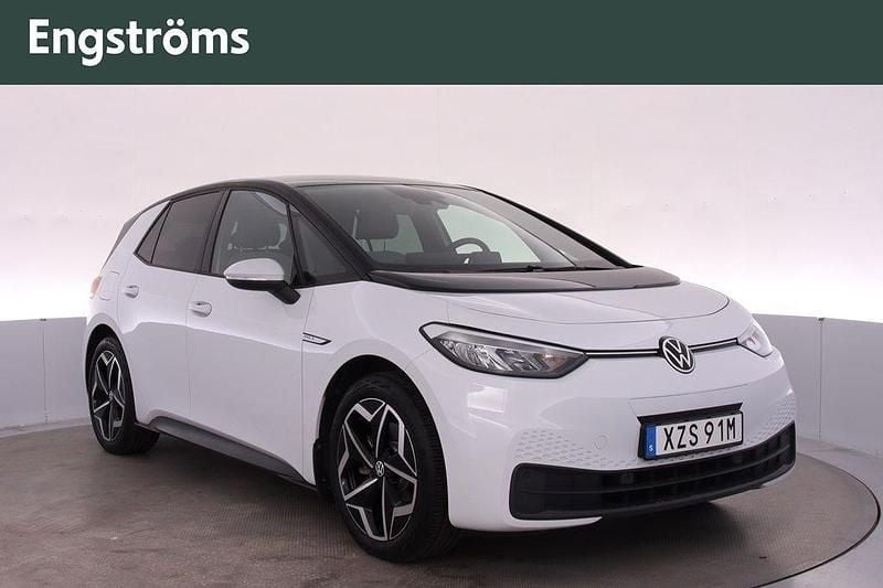 Vit Begagnad 2022 VW ID.3 Pro Halvkombi | 299 000 kr (Marknadspris) - Bild 1/4