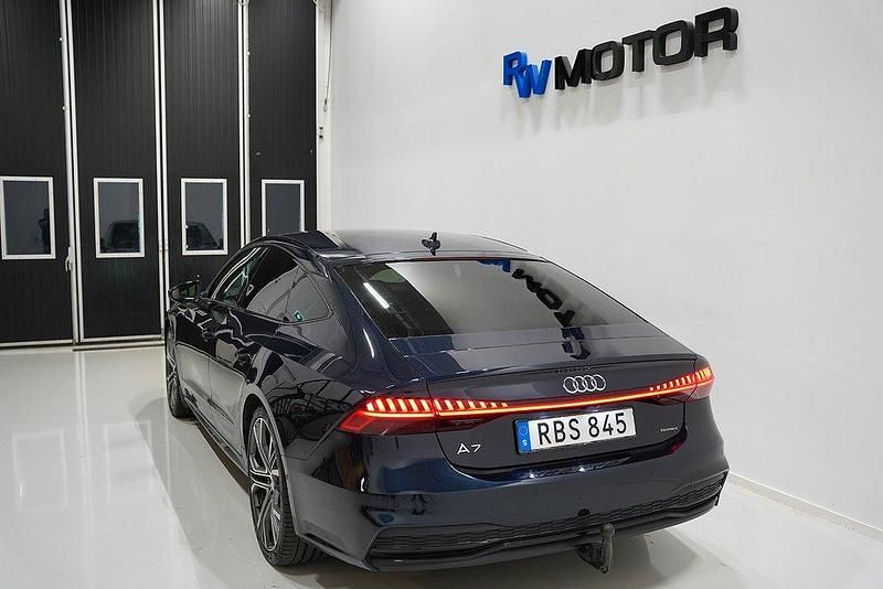 Begagnad Audi A7 S-Line 286 HK (210 kW) 2018 Blå Halvkombi