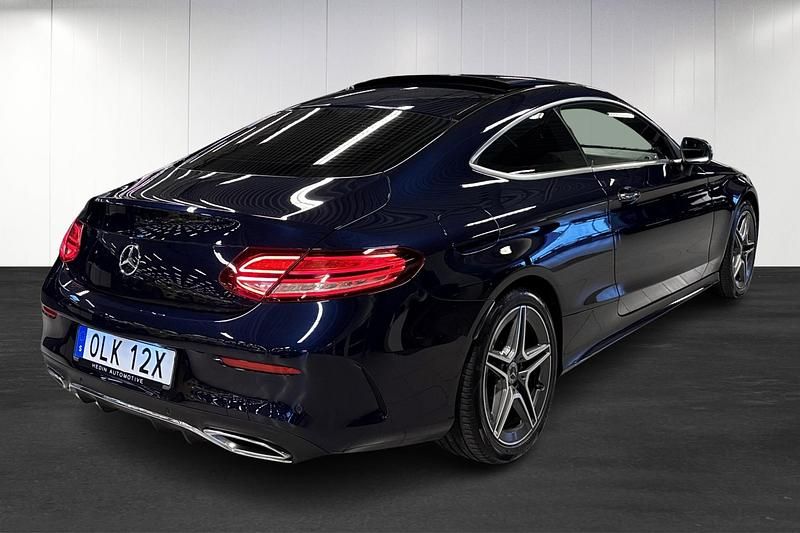 Begagnad Mercedes C220 AMG 194 HK (142 kW) 2019 Blå Sportkupé