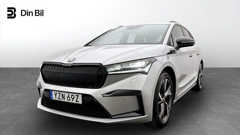 Silver Begagnad 2023 Skoda Enyaq iV SportLine SUV | 459 500 kr (Marknadspris) - Bild 1/4