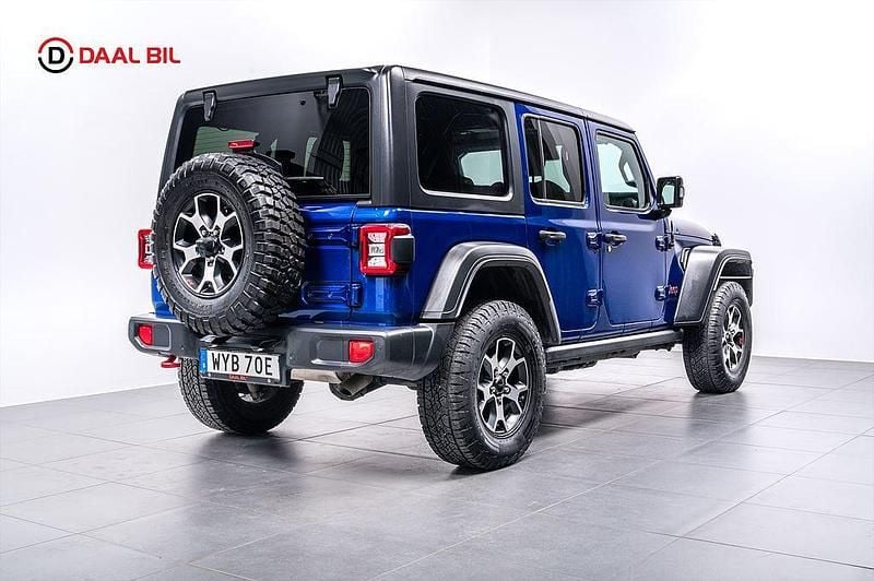 Begagnad Jeep Wrangler Unlimited Rubicon 272 HK (200 kW) 2020 Blå SUV