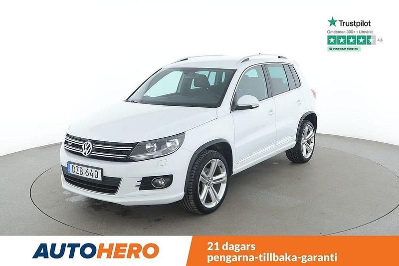 Vit Begagnad 2014 VW Tiguan R-line SUV | 117 000 kr (Marknadspris) - Bild 1/4