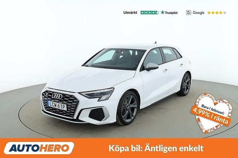 Vit Begagnad 2021 Audi S3 Sportback Halvkombi | 399 000 kr (Dyr) - Bild 1/4