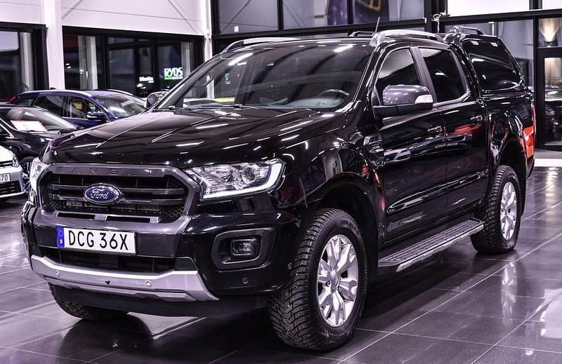 Svart Begagnad 2019 Ford Ranger Wildtrack Pickup | 259 900 kr (Bra pris) - Bild 1/4
