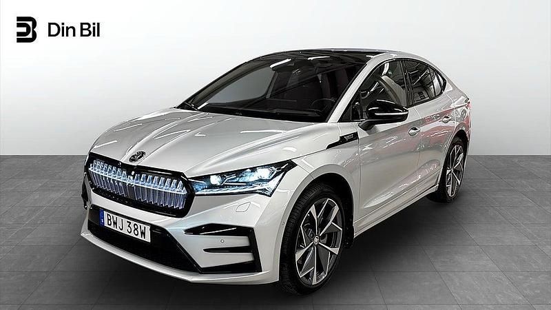 Brilliant silver metallic Begagnad 2024 Skoda Enyaq iV RS SUV | 554 900 kr (Dyr) - Bild 1/4