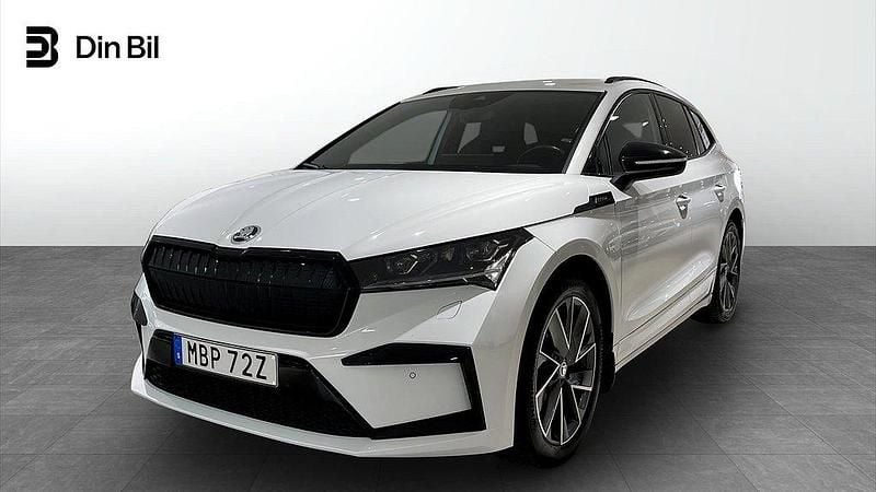 Vit Begagnad 2021 Skoda Enyaq iV SUV | 279 900 kr (Marknadspris) - Bild 1/4