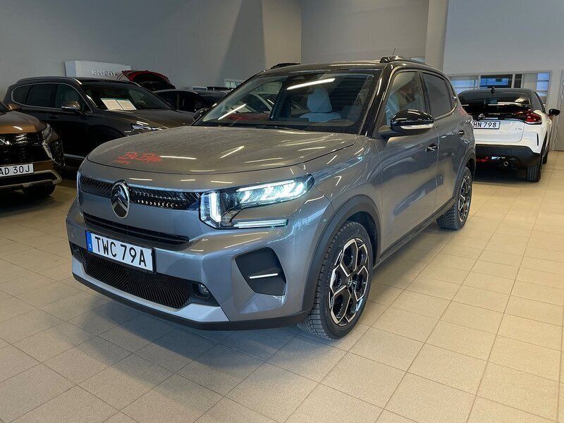 Grå Ny 2024 Citroën C3 PureTech Halvkombi | 238 000 kr - Bild 1/4