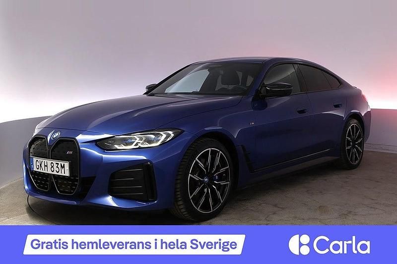 Blå Begagnad 2023 BMW i4 M Sport Sedan | 539 990 kr (Marknadspris) - Bild 1/4