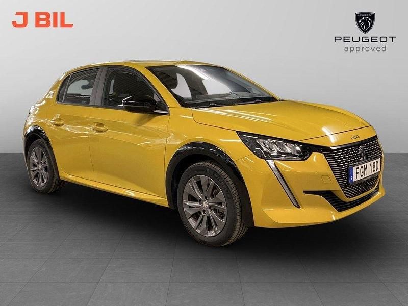 Gul Begagnad 2022 Peugeot e-208 Active Halvkombi | 219 900 kr (Dyr) - Bild 1/4