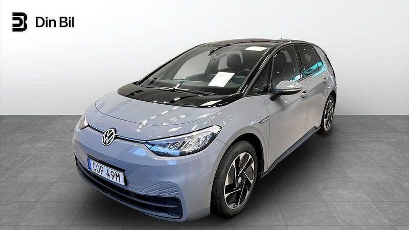 Grå Begagnad 2023 VW ID.3 Pro Performance Halvkombi | 259 000 kr (Marknadspris) - Bild 1/4