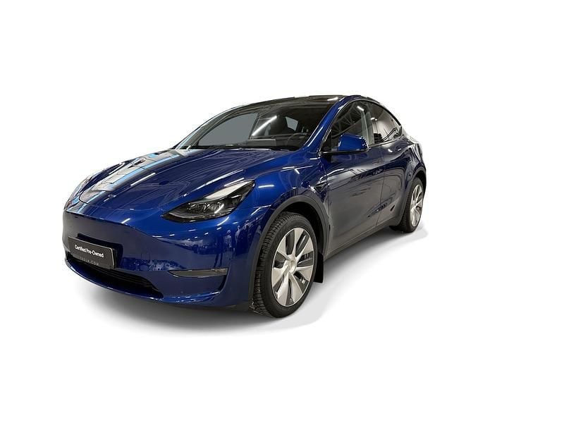Blå Begagnad 2023 Tesla Model Y Long Range AWD SUV | 440 500 kr (Lite dyr) - Bild 1/4
