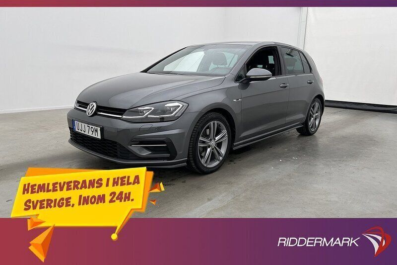Mörkgrå Begagnad 2019 VW Golf VIII R-line Halvkombi | 228 900 kr (Marknadspris) - Bild 1/3