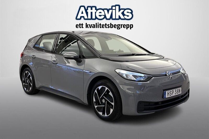 Grå Begagnad 2021 VW ID.3 Pro Performance Halvkombi | 214 900 kr (Superpris) - Bild 1/3