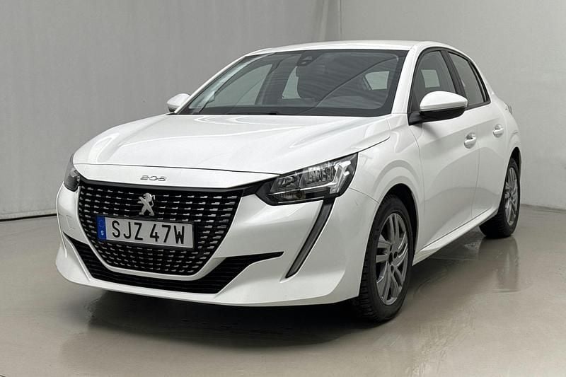 Vit Begagnad 2019 Peugeot 208 Halvkombi | 104 900 kr (Marknadspris) - Bild 1/4