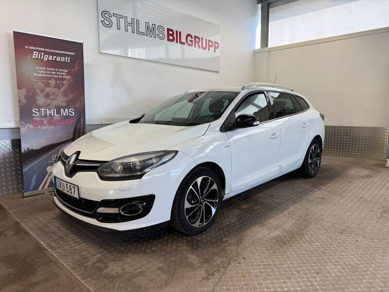 Vit Begagnad 2014 Renault Mégane GrandTour Bose Edition Kombi | 49 900 kr (Marknadspris) - Bild 1/4